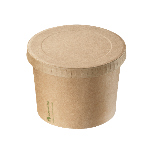 NATURESSE ICE CREAM KRAFT LID 150ML X500